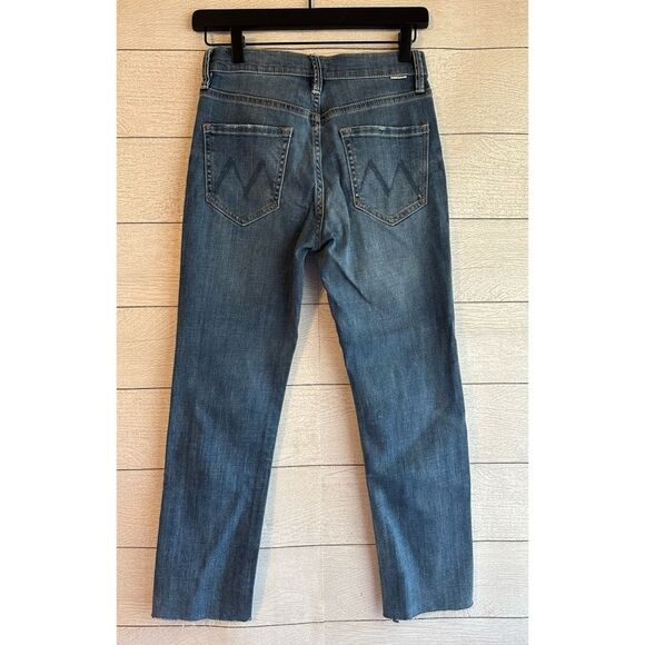 MOTHER The Insider Ankle Fray Button Fly Jeans Beyond the sky Size 26 - Picture 11 of 13